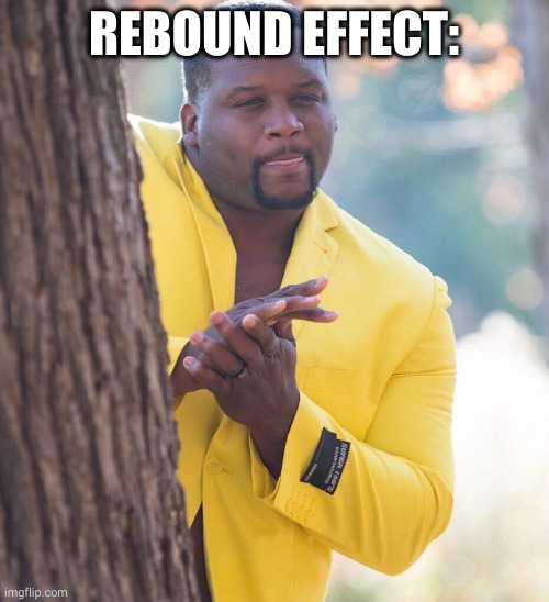 Rebound effect getting ready behind a tree